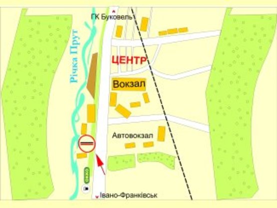 Схема рекламной плоскости по адресу вул.Свободи (перед автостанцією)