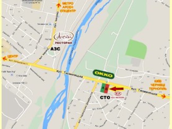 Схема рекламной плоскости по адресу Тисменецька-Декабристів навпроти ОККО  №2 Схема рекламной плоскости по адресу Тисменецька-Декабристів навпроти ОККО  №2