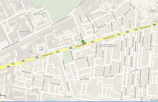 Схема рекламной плоскости по адресу вул.Городоцька 299, з центру Схема рекламной плоскости по адресу вул.Городоцька 299, з центру