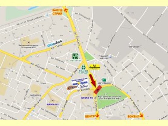 Схема рекламной плоскости по адресу Галицька -Василіянок перехрестя Схема рекламной плоскости по адресу Галицька -Василіянок перехрестя