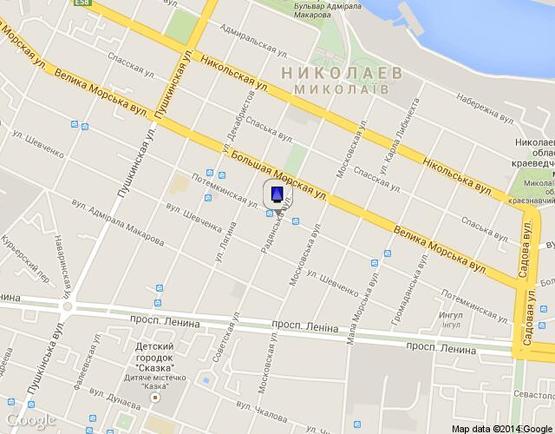 Схема рекламной плоскости по адресу вул. Соборна - вул. Потьомкінська