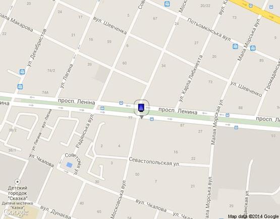 Схема рекламної площини за адресою пр. Леніна - вул. Московська, 42 Схема рекламної площини за адресою пр. Леніна - вул. Московська, 42