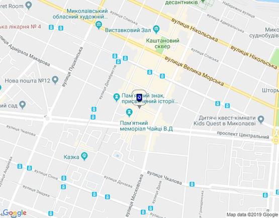 Схема рекламної площини за адресою вул. Соборна - вул. Адм. Макарова Схема рекламної площини за адресою вул. Соборна - вул. Адм. Макарова