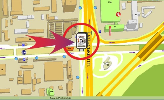 Схема рекламной плоскости по адресу М "Петрівка" / McDonalds (розподілювач)
