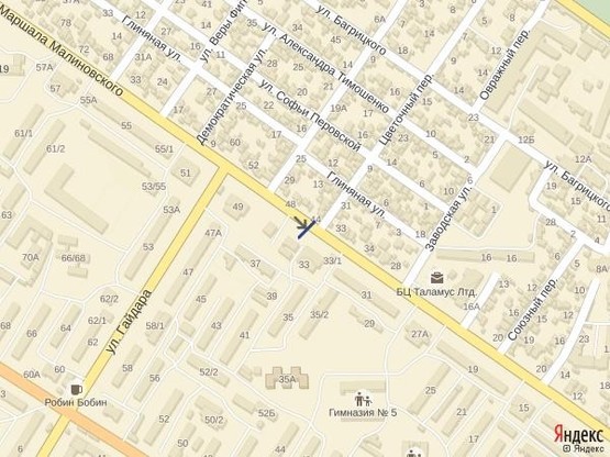 Схема рекламной плоскости по адресу Малиновского, 31 - Сильпо