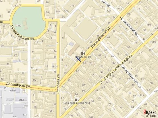 Схема рекламної площини за адресою Прохоровская, 46