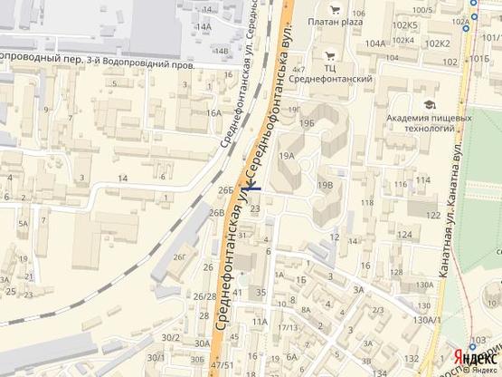 Схема рекламной плоскости по адресу Среднефонтанская ул - Чудо Город 3 Схема рекламной плоскости по адресу Среднефонтанская ул - Чудо Город 3