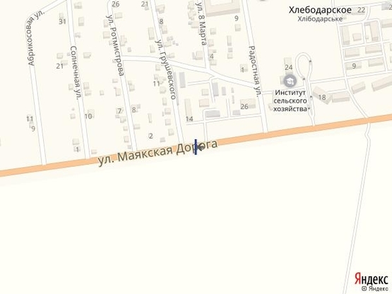 Схема рекламної площини за адресою Одесса - Рени 13+700 Б