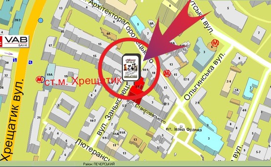 Схема рекламної площини за адресою Вул. Заньковецької, 3/1 / "Пасаж" ("Корифей")