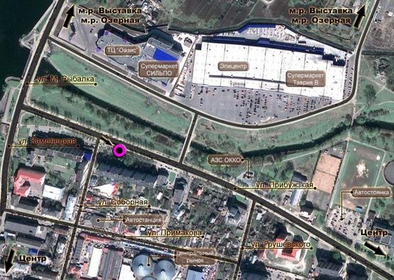 Схема рекламной плоскости по адресу вул.Прибузька - вул.Кам'янецька. неподалік: ТРЦ "Оазис", "Епіцентр", магазин "БУМ" (центр) Схема рекламной плоскости по адресу вул.Прибузька - вул.Кам'янецька. неподалік: ТРЦ "Оазис", "Епіцентр", магазин "БУМ" (центр)