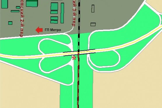 Схема рекламної площини за адресою Овидиопольский путепровод / ГМ "Метро" №2