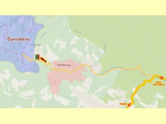 Схема рекламной плоскости по адресу ГК Буковель