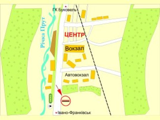 Схема рекламной плоскости по адресу вул.Свободи  (заправка ОККО)