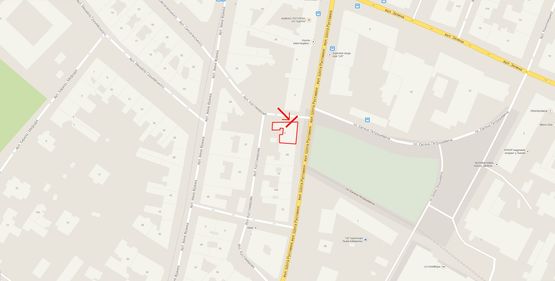 Схема рекламной плоскости по адресу вул. Ш.Руставелі, 8, центр міста