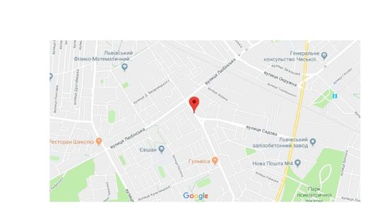 Схема рекламной плоскости по адресу вул.Петлюри заправка ОККО (зупинка гр.транспорту)