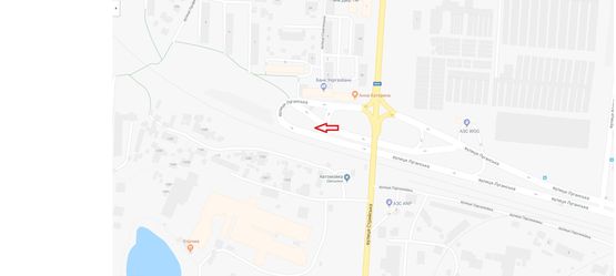 Схема рекламной плоскости по адресу Луганська- вул. Стрийська, 98