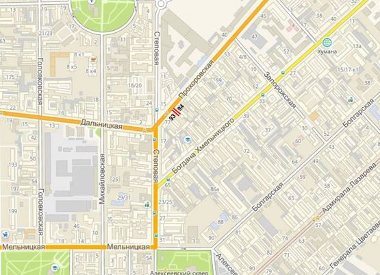 Схема рекламной плоскости по адресу ул. Прохоровская, 71 - Степовая (В) Схема рекламной плоскости по адресу ул. Прохоровская, 71 - Степовая (В)