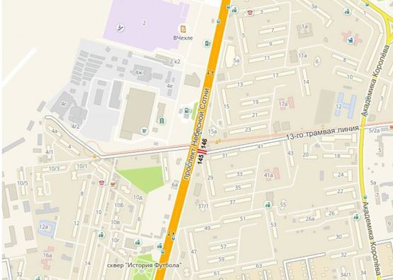 Схема рекламної площини за адресою пр-т М.Жукова, 29 - линия 13 тр, Экспострой (В), на светофоре Схема рекламної площини за адресою пр-т М.Жукова, 29 - линия 13 тр, Экспострой (В), на светофоре