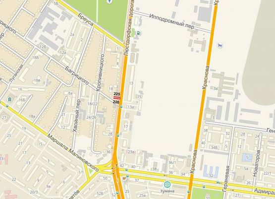 Схема рекламной плоскости по адресу Люстдорфская дорога - Багрицкого (В), в центр Схема рекламной плоскости по адресу Люстдорфская дорога - Багрицкого (В), в центр