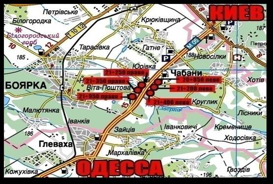 Схема рекламной плоскости по адресу М-05, 21+400 лево