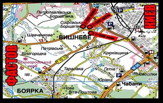 Схема рекламної площини за адресою Р-04, 2+800 право