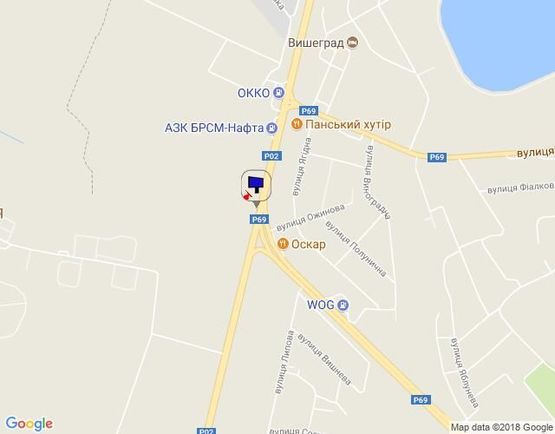 Схема рекламной плоскости по адресу Траса "Київ-Іванків-Овруч", Р-02 км 20+ 000 ліво,  м. Вишгород- вул. Вишгородська, КПП, разв'язка на Вишгород