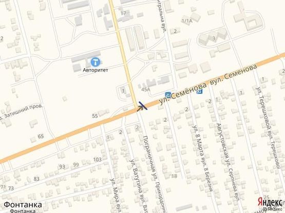 Схема рекламної площини за адресою Одесса-Южный (Фонтанка) 19+500 Б в стор. Южного