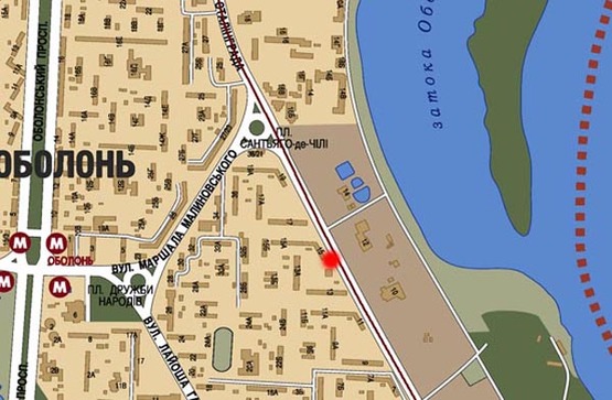 Схема рекламной плоскости по адресу просп. Героев Сталинграда 15-а (A)