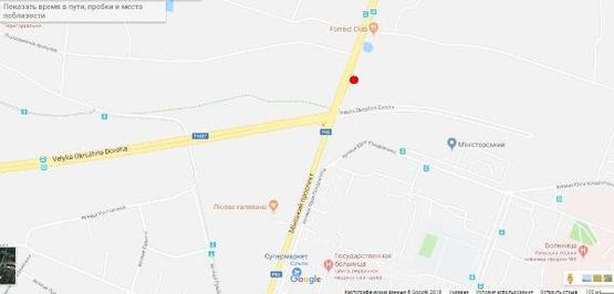 Схема рекламной плоскости по адресу просп.Минский 150А, в сторону пл.Тараса Шевченко (Б)