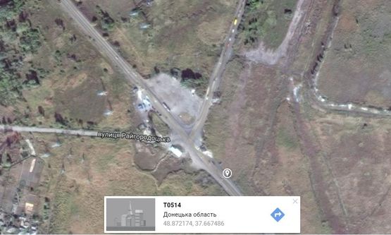 Схема рекламної площини за адресою перед перекрестком п. Семеновка и поворотом в п. Селезневка (направление на Харьков(Святогорск))