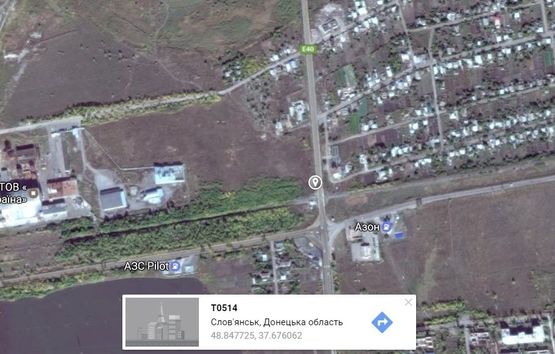 Схема рекламной плоскости по адресу за ж/д переездом, п. Семеновка (направление на Харьков (Святогорск))