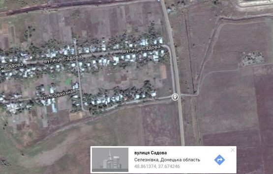 Схема рекламной плоскости по адресу на въезде в п. Селезневка (направление на Харьков (Святогорск))