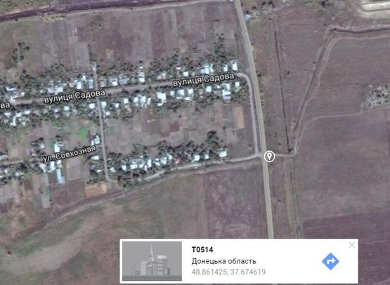 Схема рекламной плоскости по адресу на въезде в п. Селезневка (направление на Харьков (Святогорск))