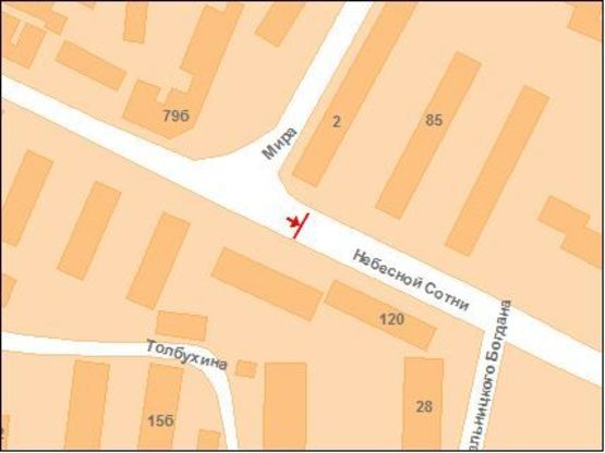 Схема рекламной плоскости по адресу ул.Ленина - ул.Б.Хмельницкого Схема рекламной плоскости по адресу ул.Ленина - ул.Б.Хмельницкого