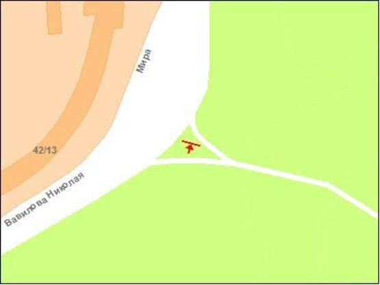 Схема рекламної площини за адресою ул.Вавилова, 42/13 (въезд правая) Схема рекламної площини за адресою ул.Вавилова, 42/13 (въезд правая)