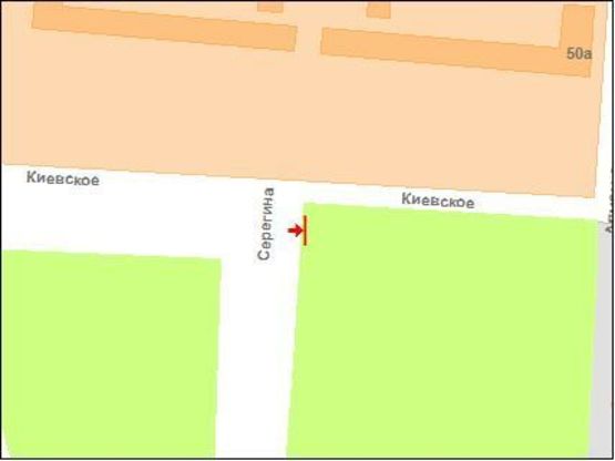 Схема рекламної площини за адресою ул. К.Шоссе – ул. Серёгина (на Харьков) Схема рекламної площини за адресою ул. К.Шоссе – ул. Серёгина (на Харьков)