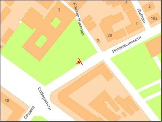 Схема рекламной плоскости по адресу ул.Независимости-ул.Коваля Схема рекламной плоскости по адресу ул.Независимости-ул.Коваля