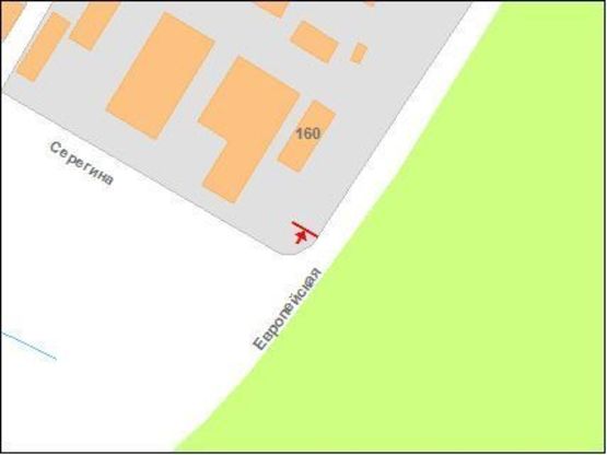 Схема рекламной плоскости по адресу Європейська вул. (Фрунзе)(авторинок)