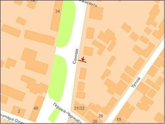 Схема рекламної площини за адресою Сінна вул., 27