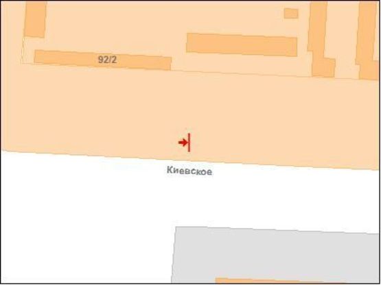 Схема рекламної площини за адресою К.Шосе вул., 84 (навпроти Эпіцентру)