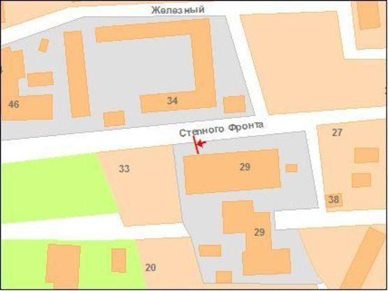 Схема рекламної площини за адресою Ст.Фронту вул.,29 (Салон Здоров’я)