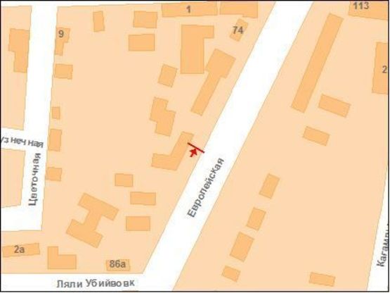 Схема рекламной плоскости по адресу Європейська вул. (Фрунзе) ,80 Схема рекламной плоскости по адресу Європейська вул. (Фрунзе) ,80