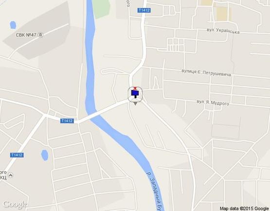 Схема рекламной плоскости по адресу м. Сокаль вул. Шептицького (центральний виїзд на м. Львів м. Червоноград)