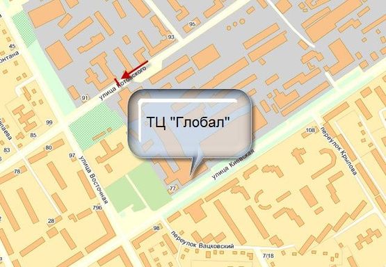 Схема рекламної площини за адресою Михайла Грушевського , 91