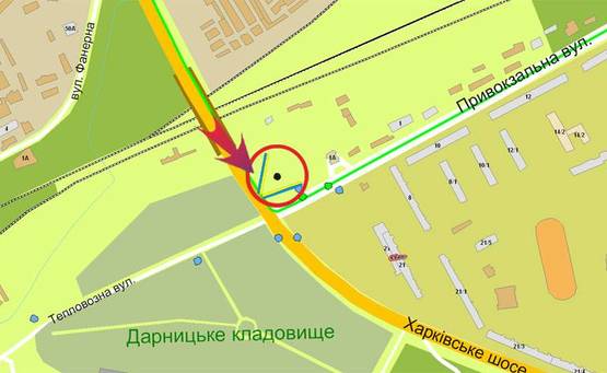 Схема рекламной плоскости по адресу Харьковское шоссе/ул.Привокзальная (В) Схема рекламной плоскости по адресу Харьковское шоссе/ул.Привокзальная (В)