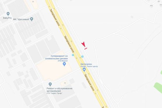 Схема рекламной плоскости по адресу Запорожское шоссе, Тополь - 1 ж/м Схема рекламной плоскости по адресу Запорожское шоссе, Тополь - 1 ж/м