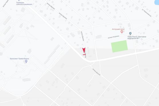 Схема рекламной плоскости по адресу вул Дружби Схема рекламной плоскости по адресу вул Дружби