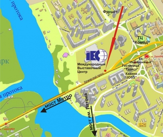 Схема рекламної площини за адресою Броварской пр. (Междун.Выстав.центр)-призма пл.1 - в центр