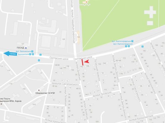 Схема рекламної площини за адресою Салтовское шоссе –  Гвардейцев Широнинцев ул., в центр Схема рекламної площини за адресою Салтовское шоссе –  Гвардейцев Широнинцев ул., в центр