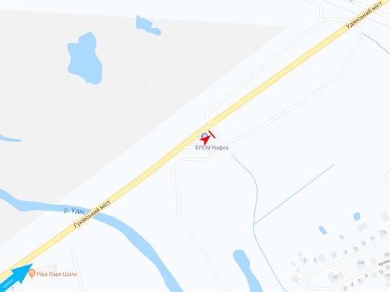 Схема рекламної площини за адресою Полтавский шлях ул. - Рождественская ул., 1-а, в центр Схема рекламної площини за адресою Полтавский шлях ул. - Рождественская ул., 1-а, в центр